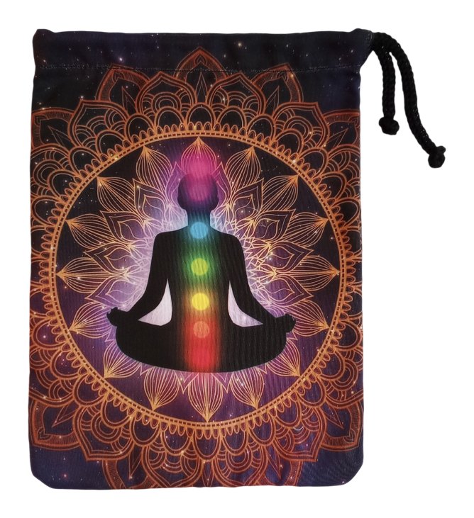 Bolsa porta mazo de tarot Meditación 7 chakras
