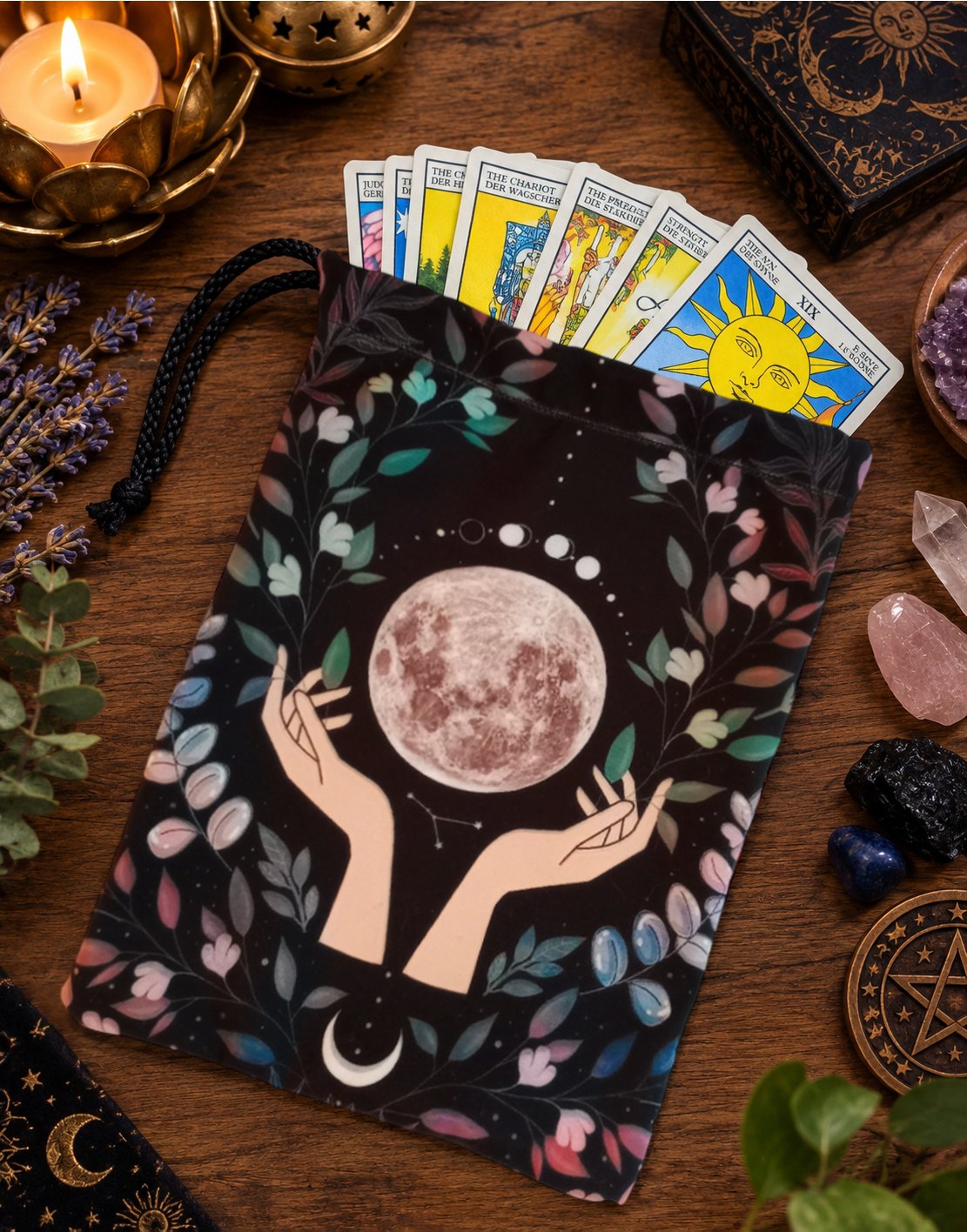 Bolsa porta mazo de tarot Armonía Lunar