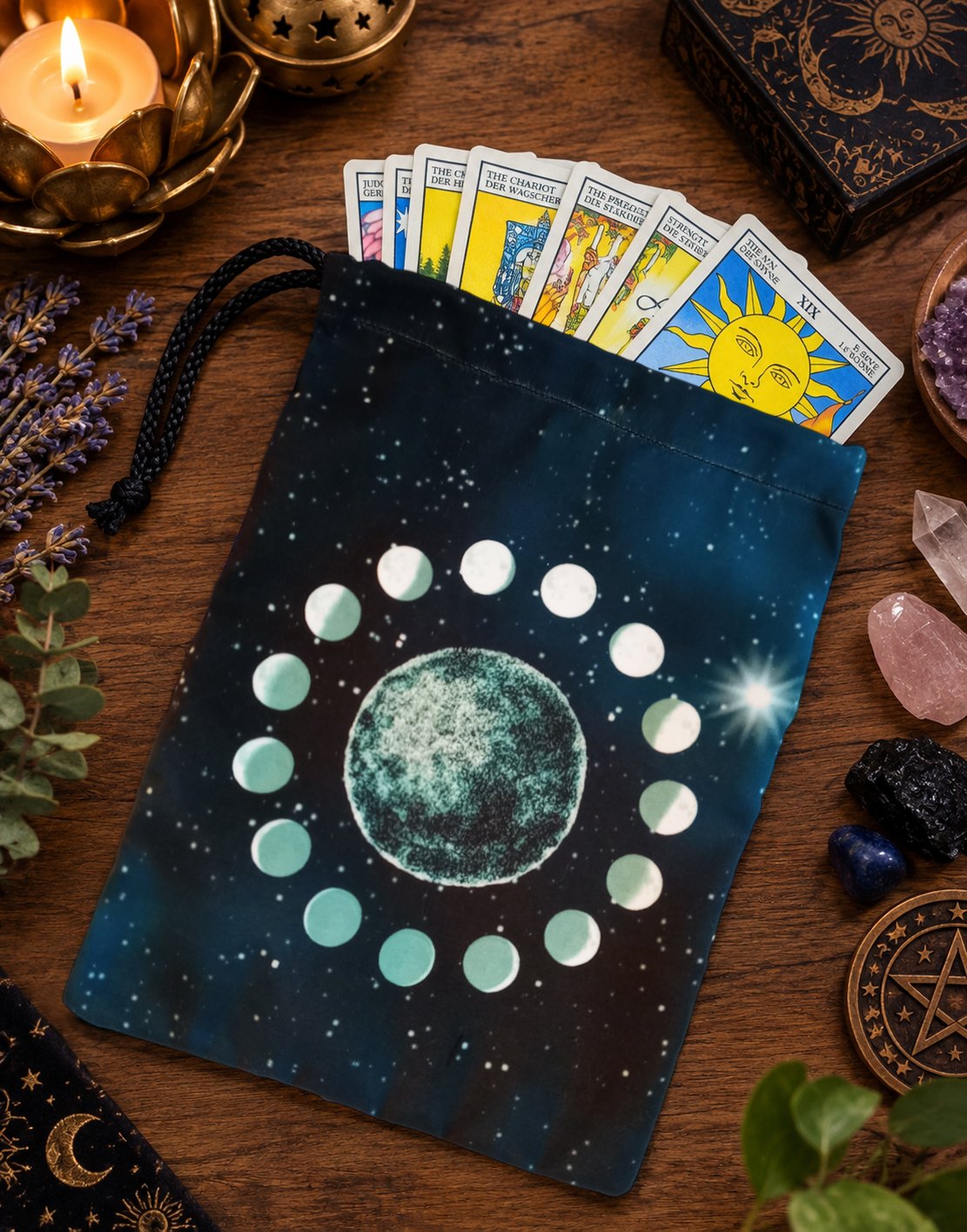 Bolsa porta mazo de tarot Ciclo Lunar