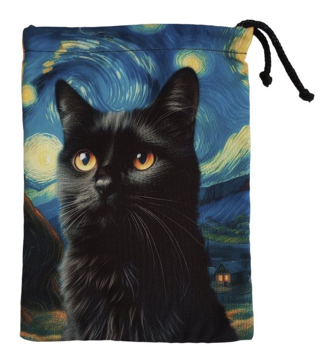 Bolsa porta mazo de tarot Gato Van Gogh