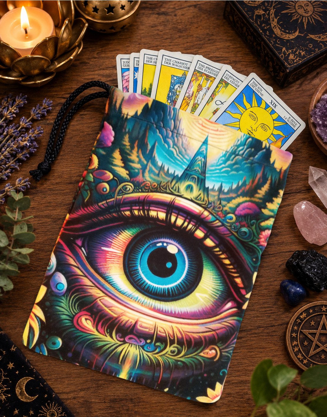 Bolsa porta mazo de tarot Ojo de la Imaginación